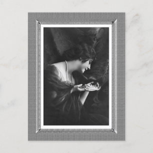 Beauty - Pearl Ketting - in zwart en wit Briefkaart