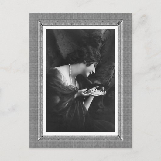 Beauty - Pearl Ketting - in zwart en wit Briefkaart (Voorkant)