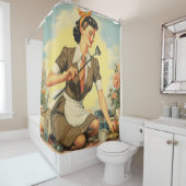  Beauty Pin-Up Douchegordijn (In situ)