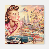  Beauty Pin-Up Illustratie Magneet (Voorkant)