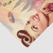 Beauty Pin-Up Illustratie Tissuepapier (Detail)