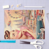 Beauty Pin-Up Illustratie Tissuepapier (Craft)