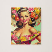 Beauty Pin-up Schilderen Legpuzzel (Verticaal)