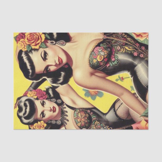 Beauty Pin-ups Tissuepapier (Voorkant)
