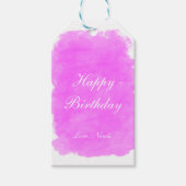 Beauty Pink Splotch Glamor Birthday Gift Label Cadeaulabel (Voorkant)