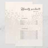Beauty Products Elegant Lijst Price List (Voorkant / Achterkant)