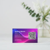 Beauty Professionals Make-up Artiest QR Code Visitekaartje (Staand voorkant)