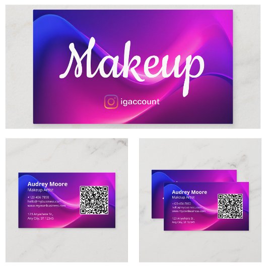 Beauty Professionals Make-up Artiest QR Code Visitekaartje