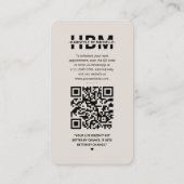 Beauty Professioneel Esthetisch Zand Instagram Visitekaartje (Achterkant)