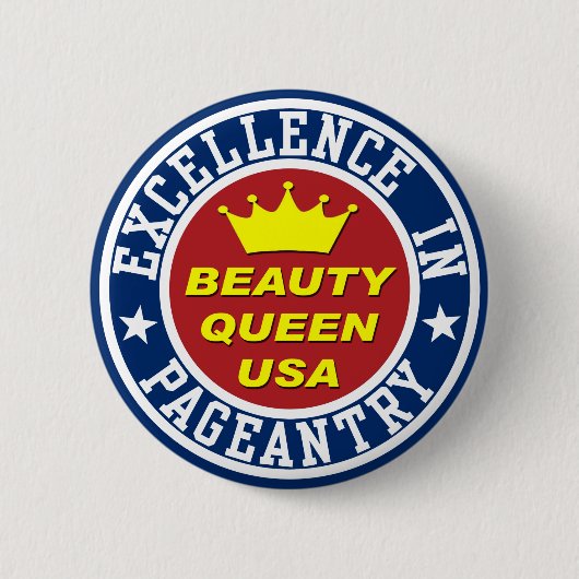 Beauty Queen Badge Ronde Button 5,7 Cm (Voorkant)