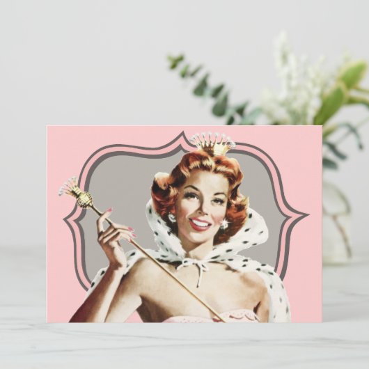  Beauty Queen Birthday Kaart (Staand voorkant)