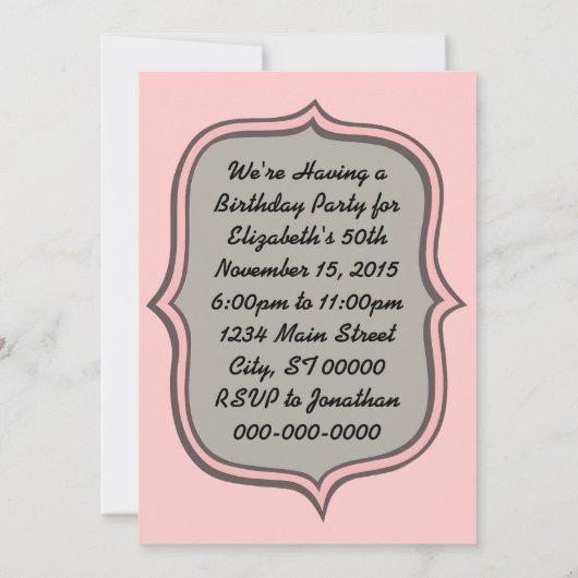  Beauty Queen Birthday Kaart (Achterkant)