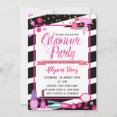 Beauty Queen Glamour Party Verjaardag Uitnodiging (Voorkant)
