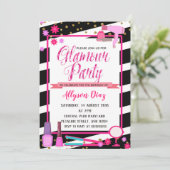 Beauty Queen Glamour Party Verjaardag Uitnodiging (Staand voorkant)