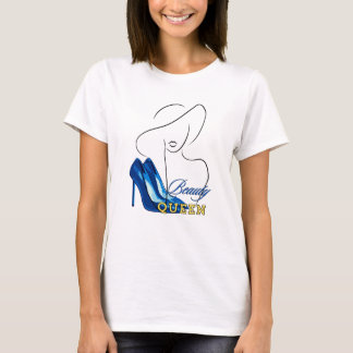 "BEAUTY QUEEN" titel met vrouwen logo vrouwen T-shirt