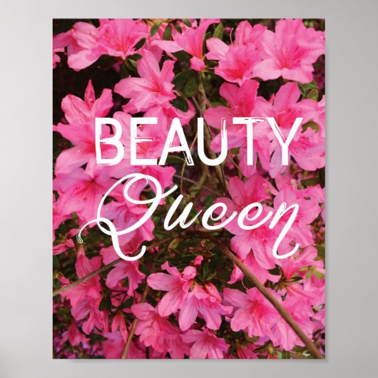 Beauty Queen Typography Print (Voorkant)
