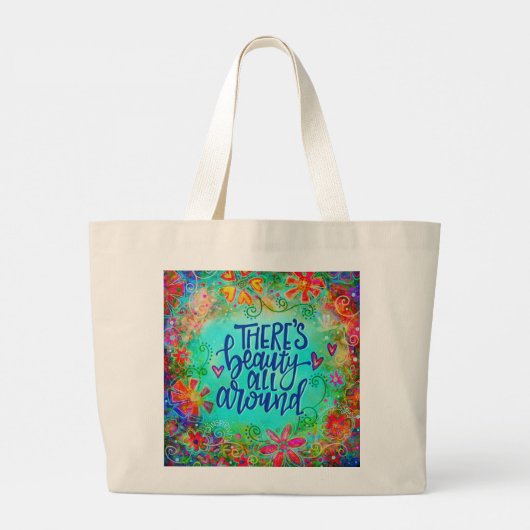 Beauty Quote Inspirivity Grote Canvas tas (Achterkant)