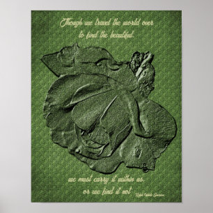 Beauty Quote Sculpted Roos Inspirerend Poster