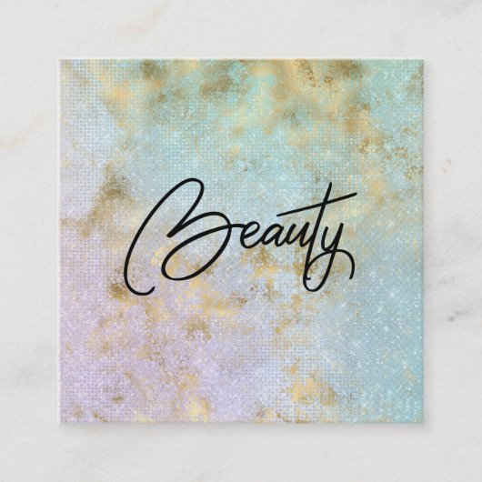 ** BEAUTY Rainbow Glimmer Gold Visitekaartje (Voorkant)