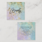 ** BEAUTY Rainbow Glimmer Gold Visitekaartje (Voorkant / Achterkant)