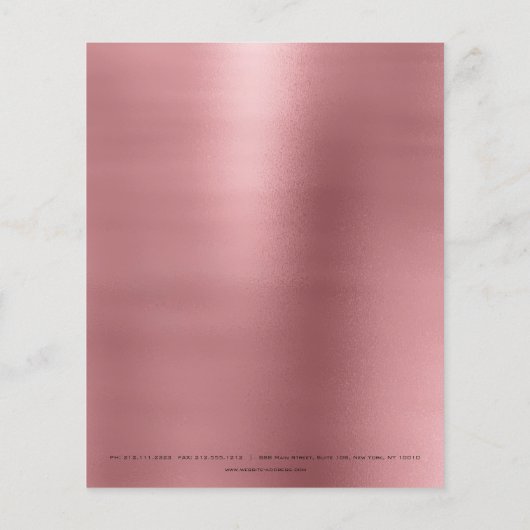 Beauty Red Bean Lashes Makeup Esthetician Eyebrows Flyer (Achterkant)