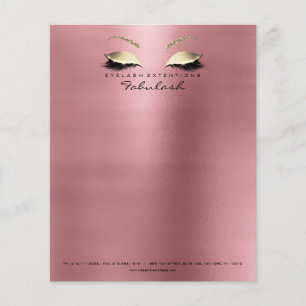 Beauty Red Bean Lashes Makeup Esthetician Eyebrows Flyer
