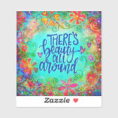 Beauty rondom Inspirivity Floral Trendy Sticker (Vel)