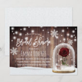 Beauty Roos Dome Rustic Winter Vrijgezellenfeest Kaart (Voorkant / Achterkant)