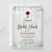 Beauty Roos Dome Winter Floral Vrijgezellenfeest Kaart (Voorkant)