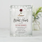 Beauty Roos Dome Winter Floral Vrijgezellenfeest Kaart (Staand voorkant)