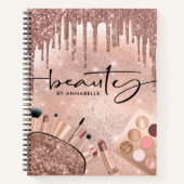 Beauty Roos Gold Glitter Cosmetics Appointments Notitieboek (Voorkant)