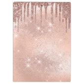 Beauty Roos Gold Glitter Cosmetics Klembord (Achterkant)