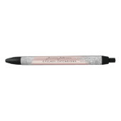 Beauty Roos Gold Silver Glitter Drips Custom Zwarte Inkt Pen (Voorkant)
