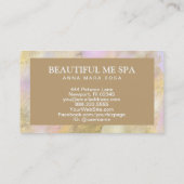*~* BEAUTY roze Script Gold Foil Visitekaartje (Achterkant)