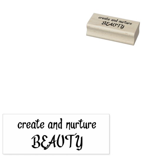 "Beauty" Rubberen stempel (Gestempeld)