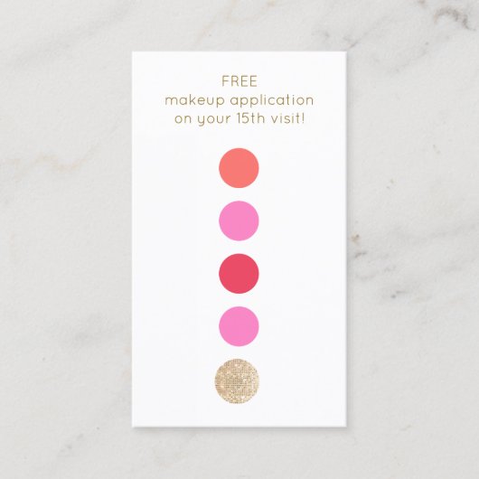 Beauty Salon 5 Punch Klantloyaliteit Klantenkaartje (Voorkant)