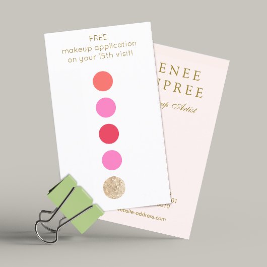 Beauty Salon 5 Punch Klantloyaliteit Klantenkaartje