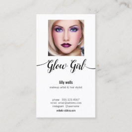 Beauty Salon Afbeelding Fotokalligrafie Typografie Visitekaartje