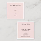 Beauty Salon Afspraak Herinnering Trendy Plain Afsprakenkaartje (Voorkant / Achterkant)