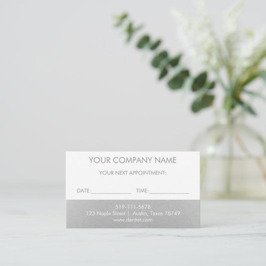 Beauty Salon Appointment Card Informatiekaartje (Staand voorkant)
