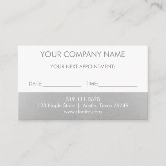 Beauty Salon Appointment Card Informatiekaartje (Voorkant)