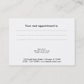 Beauty Salon Appointment Card (Lavender Blush) Afsprakenkaartje (Achterkant)