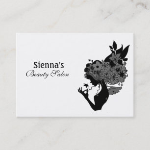 Beauty Salon Appointment Card (zwart) Afsprakenkaartje