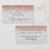 Beauty Salon Appointment Hallo geweldige marmer Afsprakenkaartje (Voorkant / Achterkant)