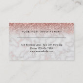 Beauty Salon Appointment Hallo geweldige marmer Afsprakenkaartje (Achterkant)