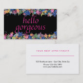 Beauty Salon Appointment | Hallo Glitter Afsprakenkaartje (Voorkant / Achterkant)