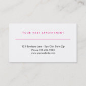 Beauty Salon Appointment | Hallo Glitter Afsprakenkaartje (Achterkant)