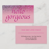 Beauty Salon Appointment Roze | Hallo Afsprakenkaartje (Voorkant / Achterkant)