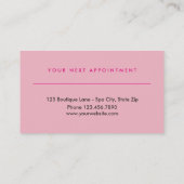 Beauty Salon Appointment Roze | Hallo Afsprakenkaartje (Achterkant)