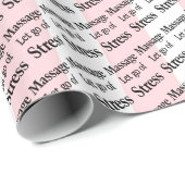 Beauty Salon, Barbershop Massage Let go of Stress Cadeaupapier (Rol Hoek)